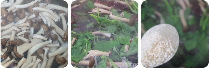 Nồi canh rau dền chay đang sôi trên bếp