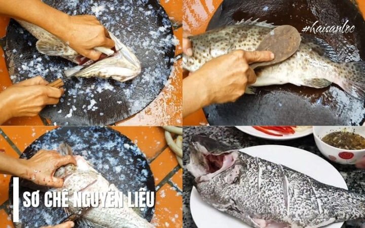 Sơ chế cá mú tươi để hấp xì dầu loại bỏ mùi tanh hiệu quả