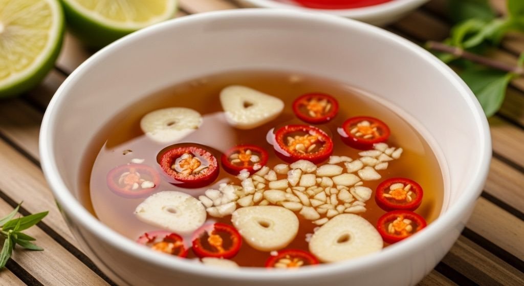 Sốt chấm bánh mì chả cá chua ngọt hài hòa