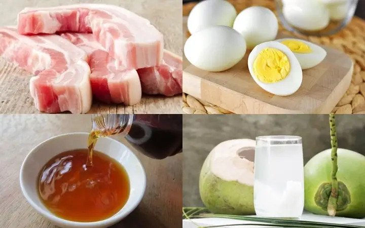 Thịt lợn kho tàu với màu nâu cánh gián hấp dẫn