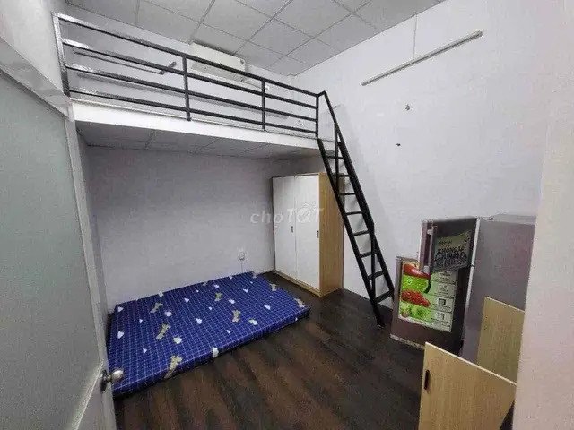 Toàn cảnh căn phòng trọ với đầy đủ nội thất cơ bản