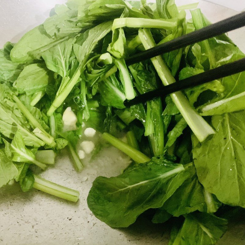 Xào cải ngọt với dầu hào
