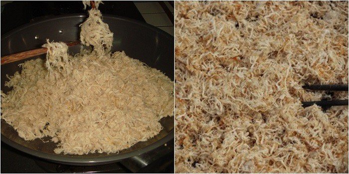 Xào ruốc thịt lần 1