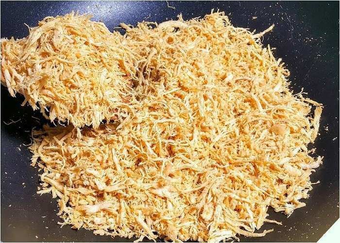 Xào ruốc thịt lần 2 cho khô
