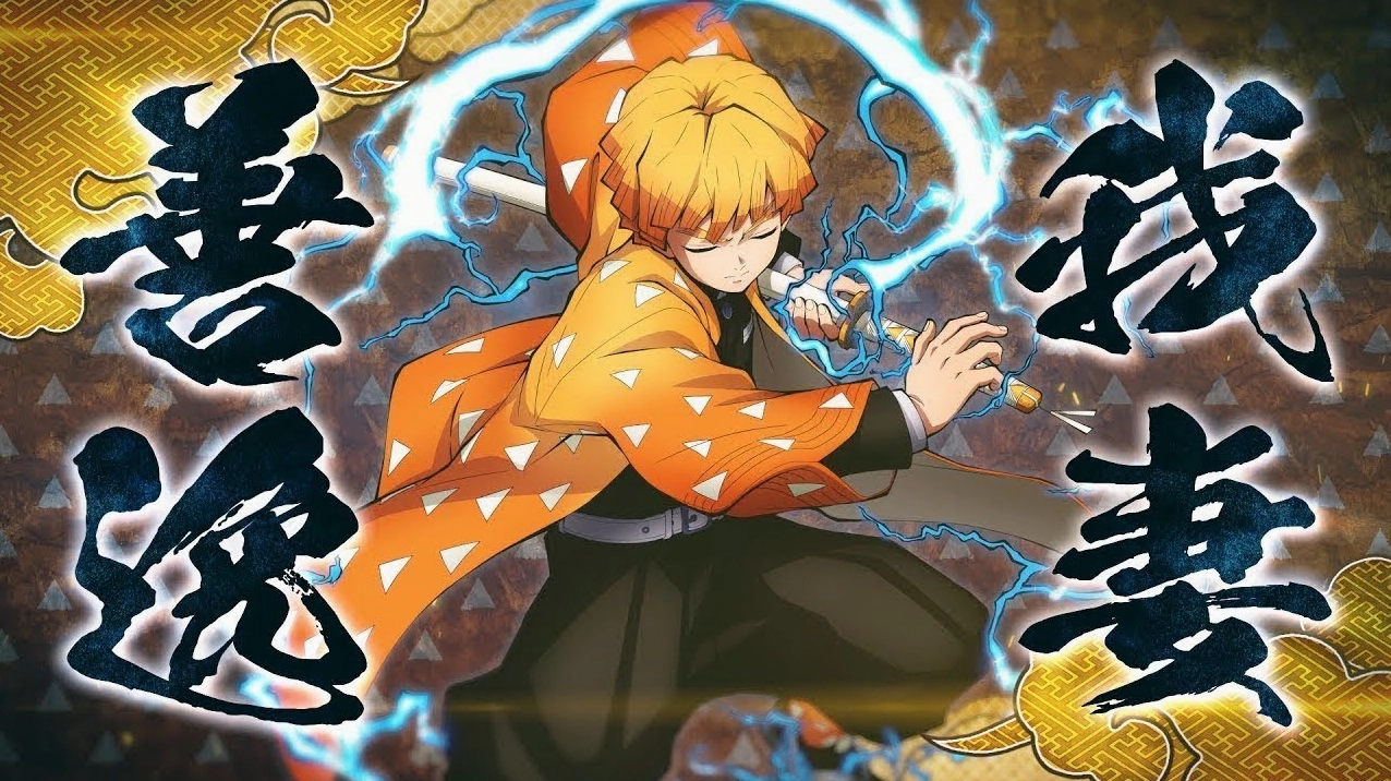 Agatsuma Zenitsu với biểu cảm thường thấy