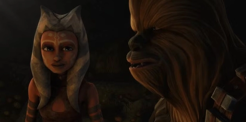 Ahsoka Tano Là Ai: Giải Mã Hành Trình Của Cựu Padawan Jedi Trong Star Wars Ahsoka Tano ngồi cùng Chewbacca trong The Clone Wars