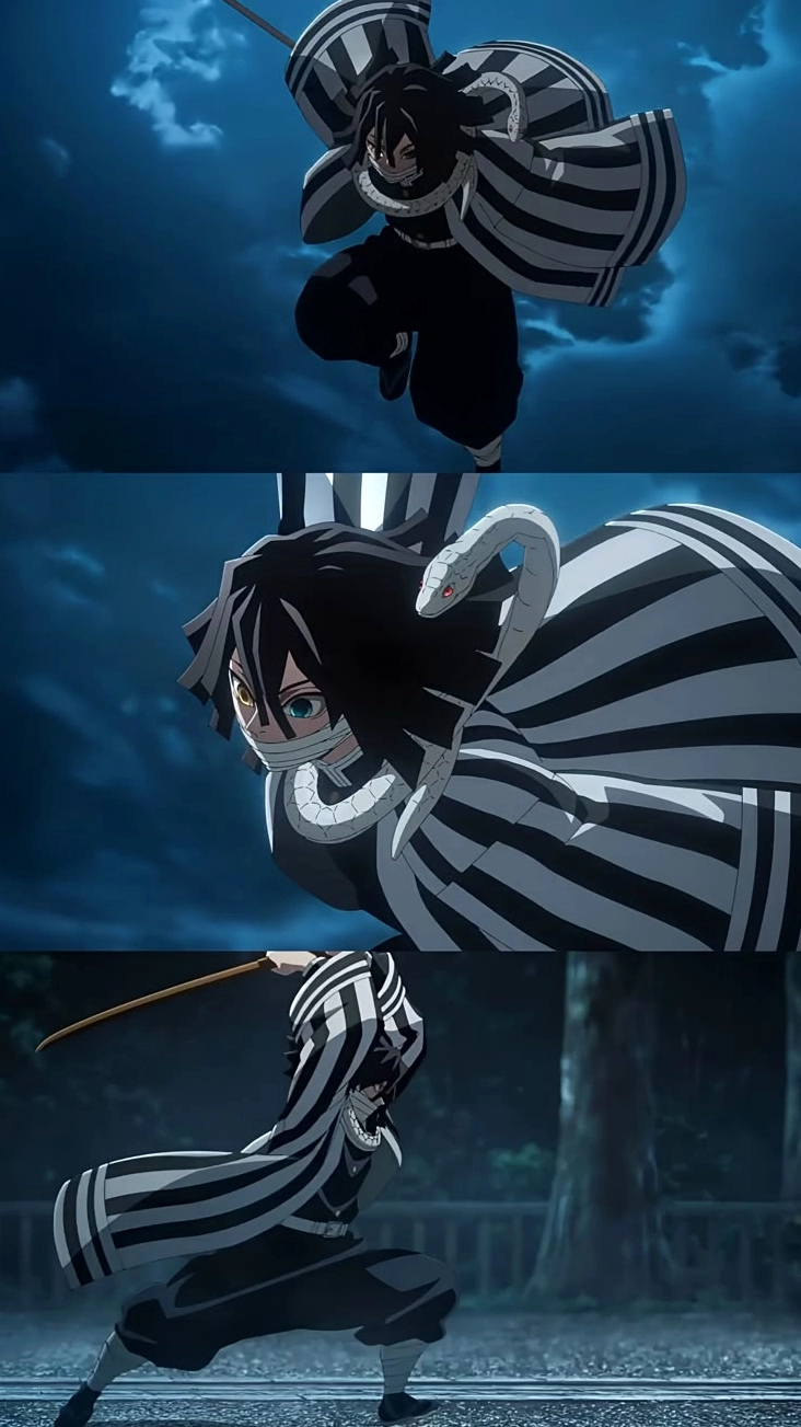 Obanai Iguro là Ai? Giải Mã Bí Ẩn Xà Trụ Lạnh Lùng của Kimetsu no Yaiba Iguro Obanai Anime khi hình ảnh động khắc họa chân thực kiếm sĩ xà