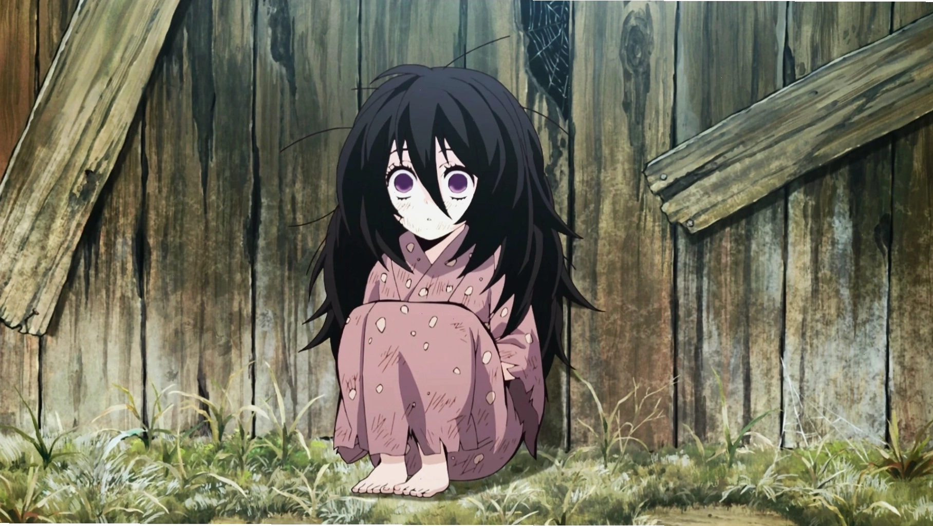 Khám phá Tsuyuri Kanao: Nữ Thợ Săn Quỷ Bí Ẩn trong Kimetsu no Yaiba Kanao Tsuyuri khi còn nhỏ, biểu cảm vô hồn
