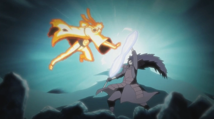 Naruto Uzumaki trong trận chiến với Madara