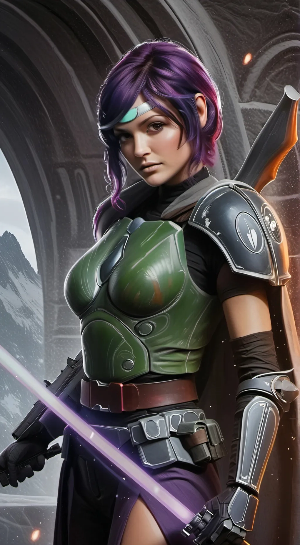 Nền với nhân vật AI Sabine Wren