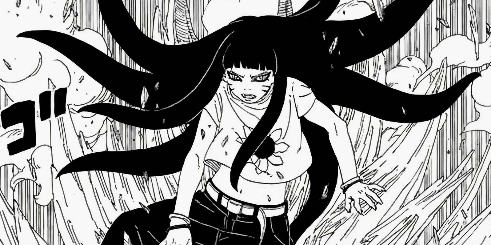 Uzumaki Himawari sử dụng chế độ chakra Kurama, thể hiện sức mạnh Vĩ Thú